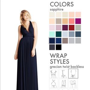 Two Birds Convertible Dress in Sapphire